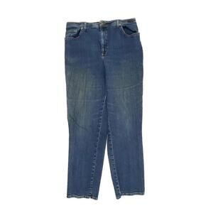 JMS Straight Leg Jeans Women 18W Blue Medium Wash Denim High Rise Stretch